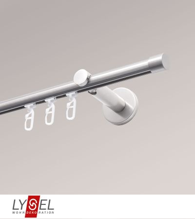 Lysel - SET Topaz Innenlauf 160cm Träger offen mit Endstücke Kappe in Edelstahl-Optik
