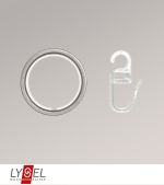 Vorschau Lysel - 10er SET Gardinenringe mit Gleiteinlage für Stangen Ø 20mm #1W edelstahl-optik
