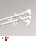 Vorschau Lysel - SET Opal Innenlauf 160cm 2 Lauf Doppel-Kombiträger offen mit Endstücke Konus in titan #1W weiß