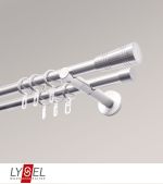 Vorschau Lysel - SET Opal 160cm Doppel-Kombiträger offen 2-Lauf mit Endstücke Cone in Titan #1W edelstahl-optik