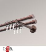Vorschau Lysel - SET Opal 160cm Doppel-Kombiträger offen 2-Lauf mit Endstücke Kappe in Titan #1W bronze