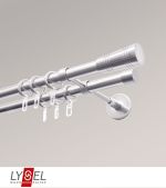 Vorschau Lysel - SET Opal 160cm Doppelträger geschlossen 2-Lauf mit Endstücke Cone in titan #1W edelstahl-optik