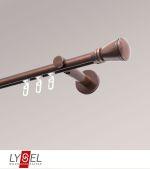 Vorschau Lysel - SET Opal Innenlauf 160cm Träger offen mit Endstücke Konus in Titan #1W bronze