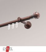 Vorschau Lysel - SET Opal Innenlauf 160cm Träger offen mit Endstücke Kugel in Edelstahl-Optik #1W bronze