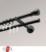 Vorschau Lysel - SET Opal Mix 160cm 2 Lauf Doppel-Kombiträger offen mit Endstücke Konus in Bronze #1W titan