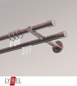 Vorschau Lysel - SET Opal Mix 160cm 2 Lauf Doppel-Kombiträger offen mit Endstücke Kappe in Weiß #1W bronze