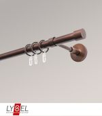 Vorschau Lysel - SET Opal 160cm Träger geschlossen mit Endstücke Kappe in Edelstahl-Optik #1W bronze
