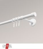 Vorschau Lysel - SET Opal 160cm Träger geschlossen mit Endstücke Kappe in Edelstahl-Optik #1W weiß