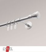 Vorschau Lysel - SET Opal 160cm Träger geschlossen mit Endstücke Konus in Bronze #1W edelstahl-optik