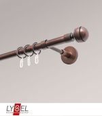 Vorschau Lysel - SET Opal 160cm Träger geschlossen mit Endstücke Kugel in Edelstahl-Optik #1W bronze
