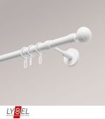 Vorschau Lysel - SET Opal 160cm Träger geschlossen mit Endstücke Kugel in Edelstahl-Optik #1W weiß