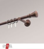 Vorschau Lysel - SET Opal 160cm Träger offen mit Endstücke Konus in Edelstahl-Optik #1W bronze
