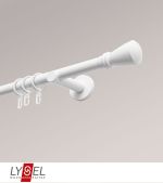 Vorschau Lysel - SET Opal 160cm Träger offen mit Endstücke Konus in Edelstahl-Optik #1W weiß