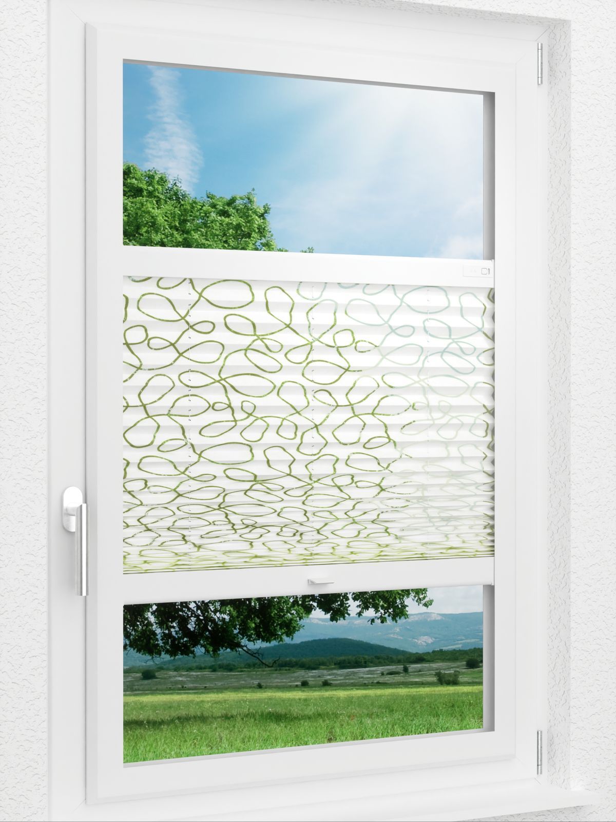 Stoff Plissee Ma&szlig;anfertigung LYSEL HOME Plissee 334A Apollon Sun Smart Frame