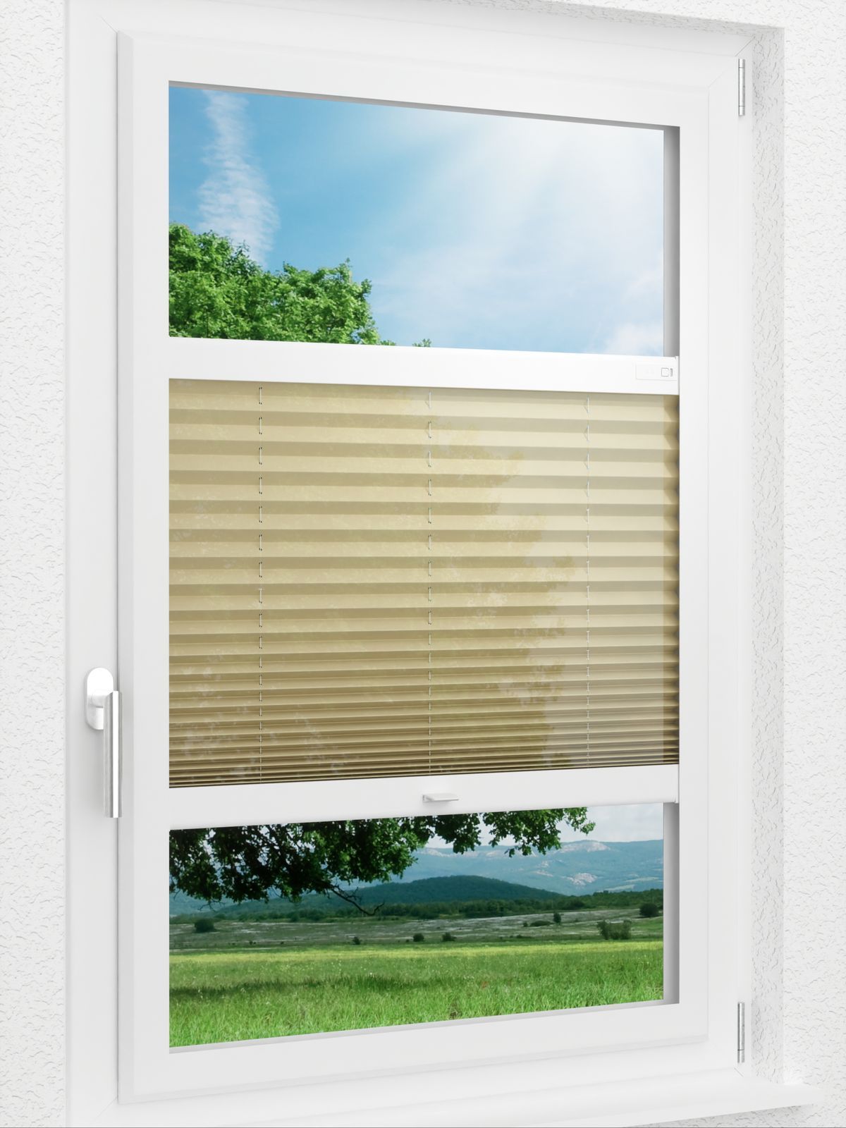 Stoff Plissee Ma&szlig;anfertigung LYSEL HOME Plissee 332A Bahrain Smart Frame