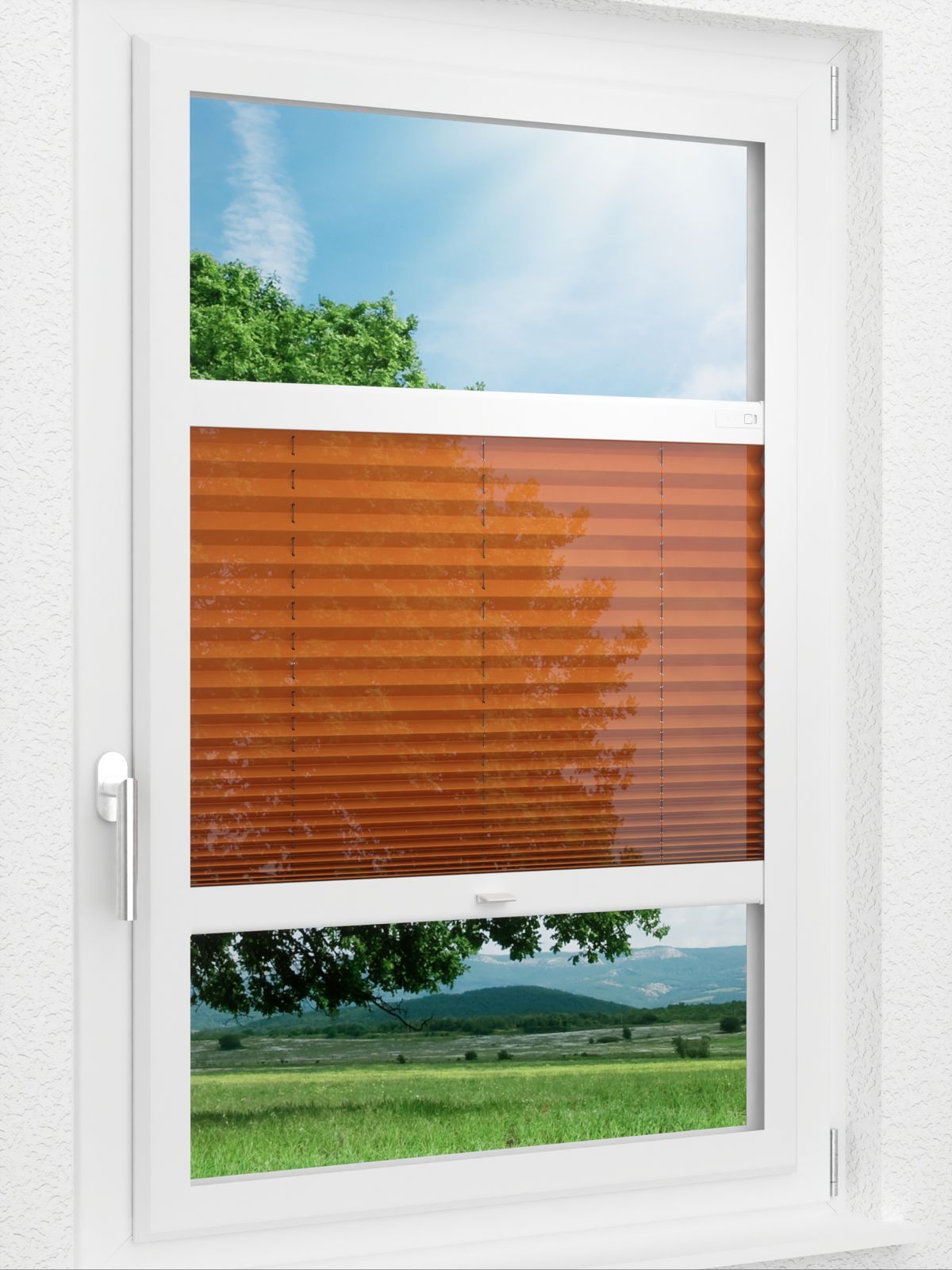 Stoff Plissee Ma&szlig;anfertigung LYSEL HOME Plissee 429A Bahrain Smart Frame