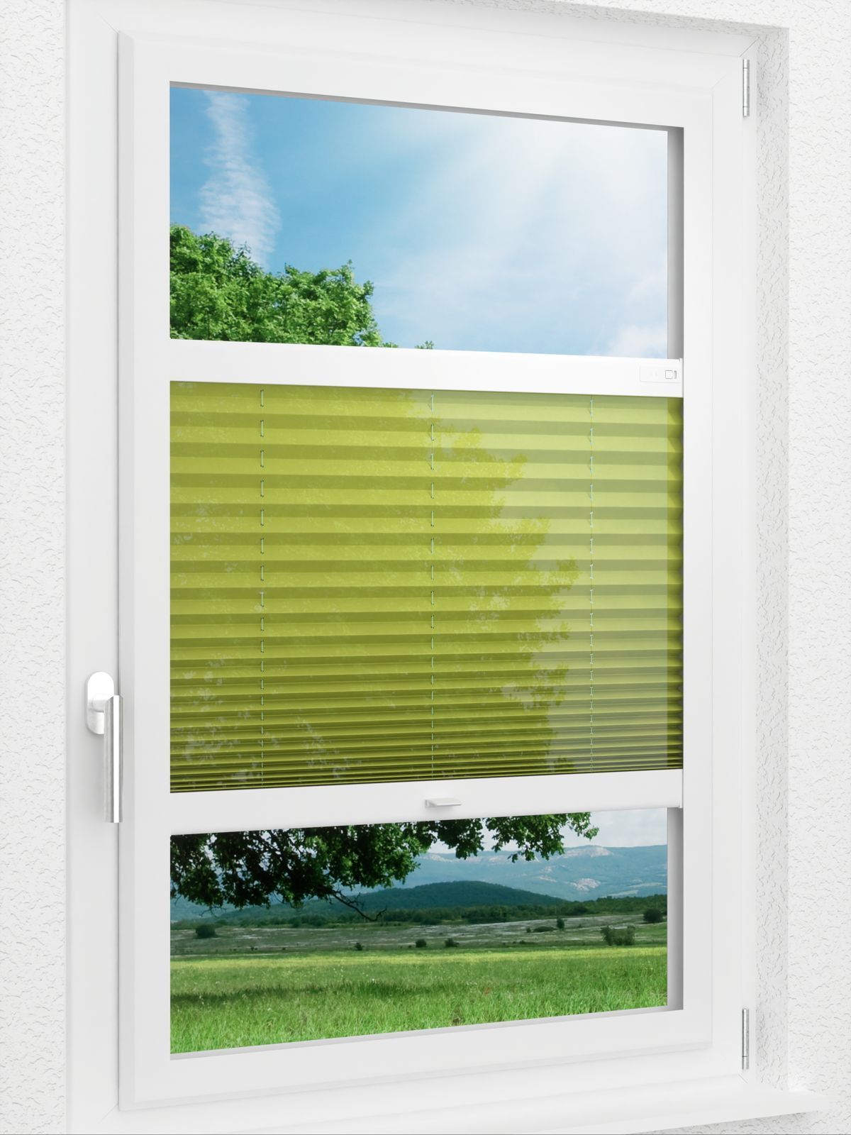 Stoff Plissee Ma&szlig;anfertigung LYSEL HOME Plissee 316A Bahrain Smart Frame