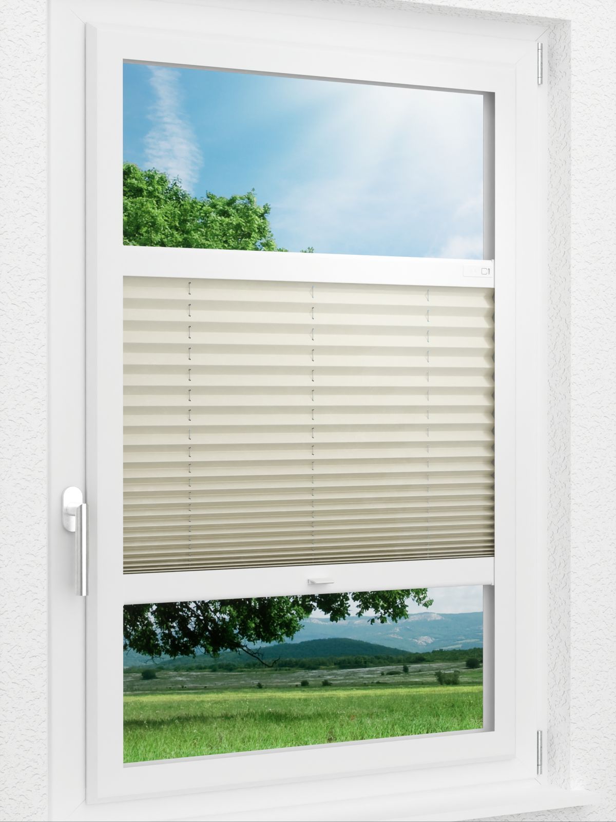 Stoff Plissee Ma&szlig;anfertigung LYSEL HOME Plissee 125A Krepp Smart Frame