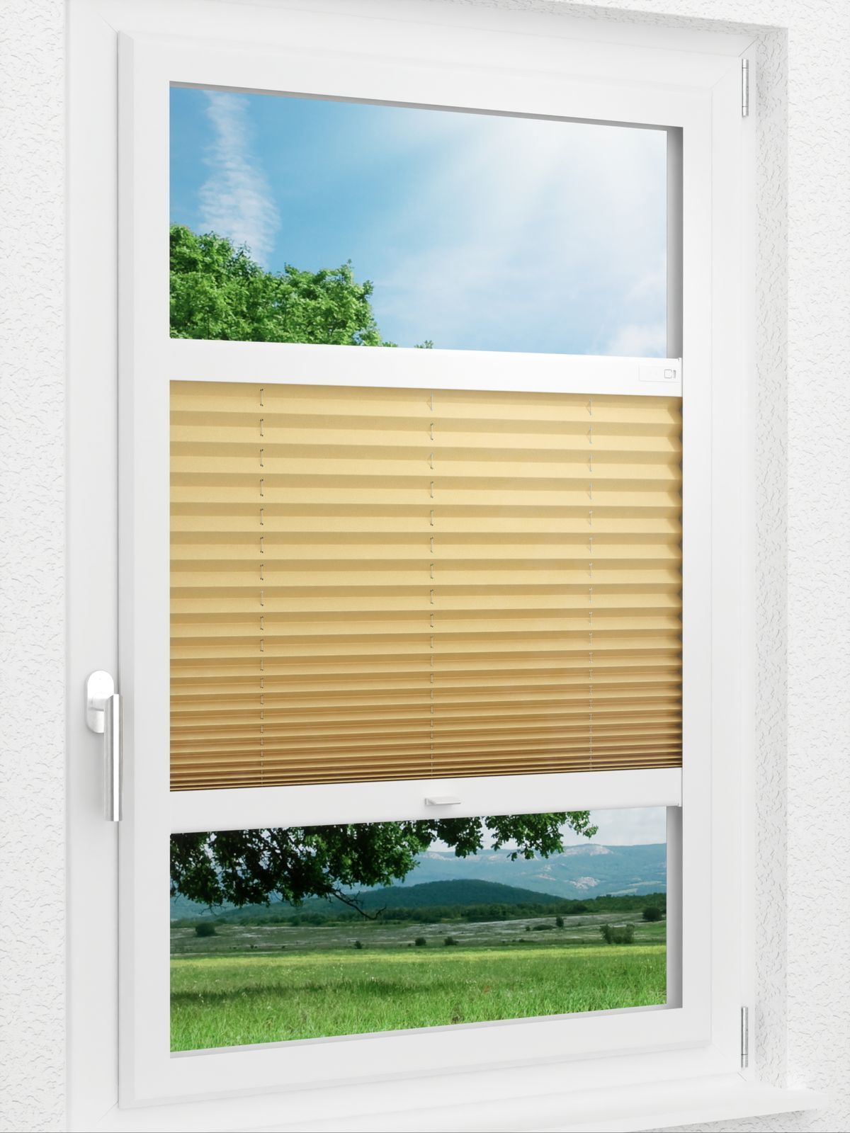 Stoff Plissee Ma&szlig;anfertigung LYSEL HOME Plissee 225A Krepp Smart Frame