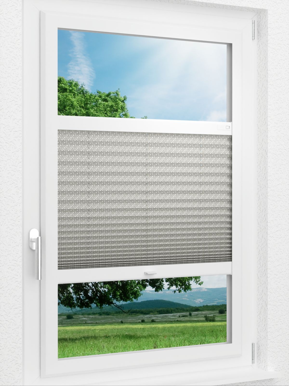 Stoff Plissee Ma&szlig;anfertigung LYSEL HOME Plissee 210A Krepp Smart Frame