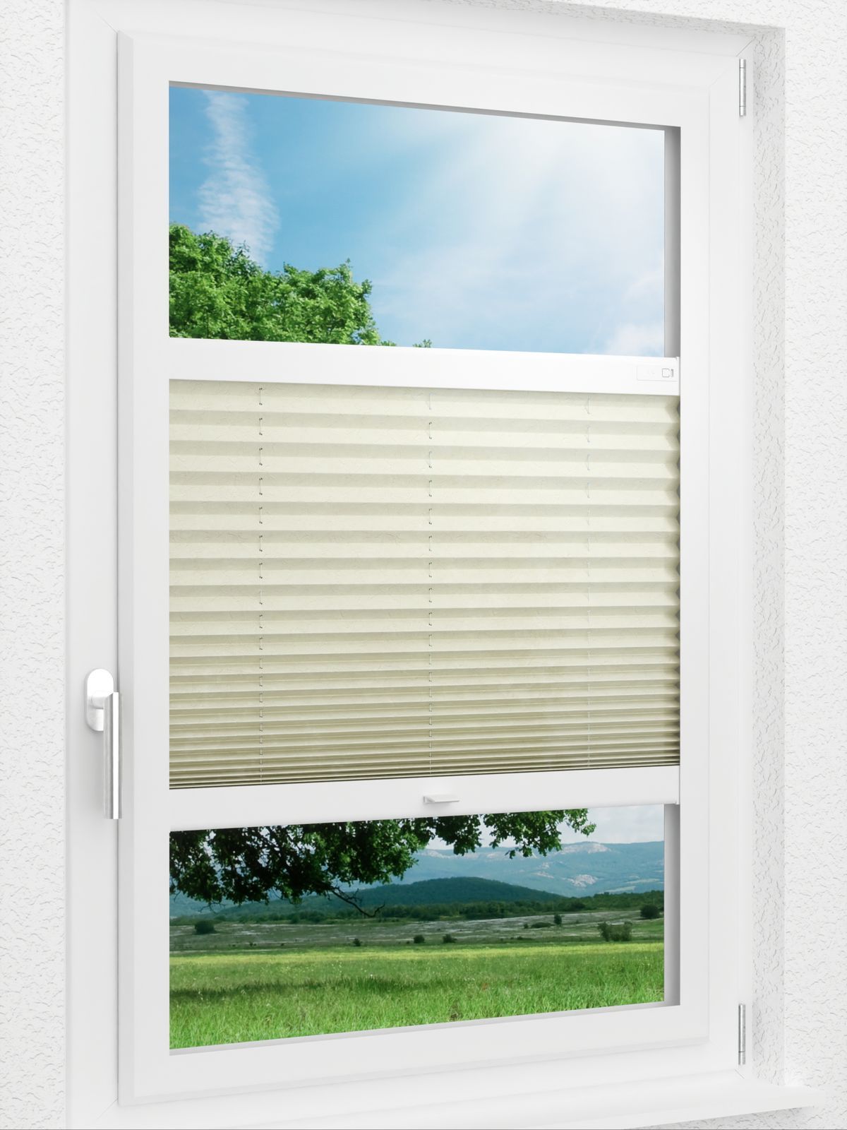 Stoff Plissee Ma&szlig;anfertigung LYSEL HOME Plissee 126A Crush Smart Frame