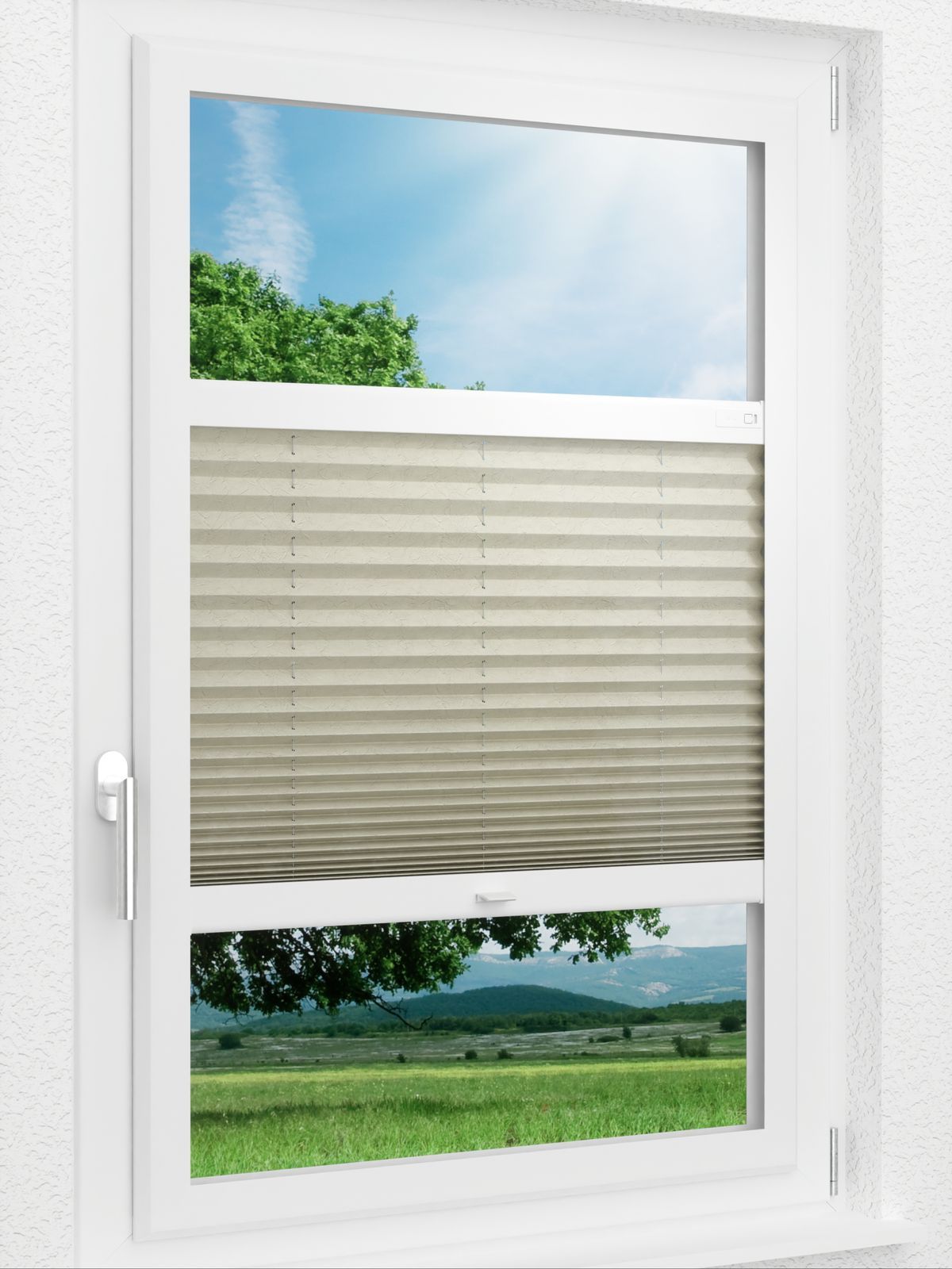 Stoff Plissee Ma&szlig;anfertigung LYSEL HOME Plissee 129A Crush Smart Frame
