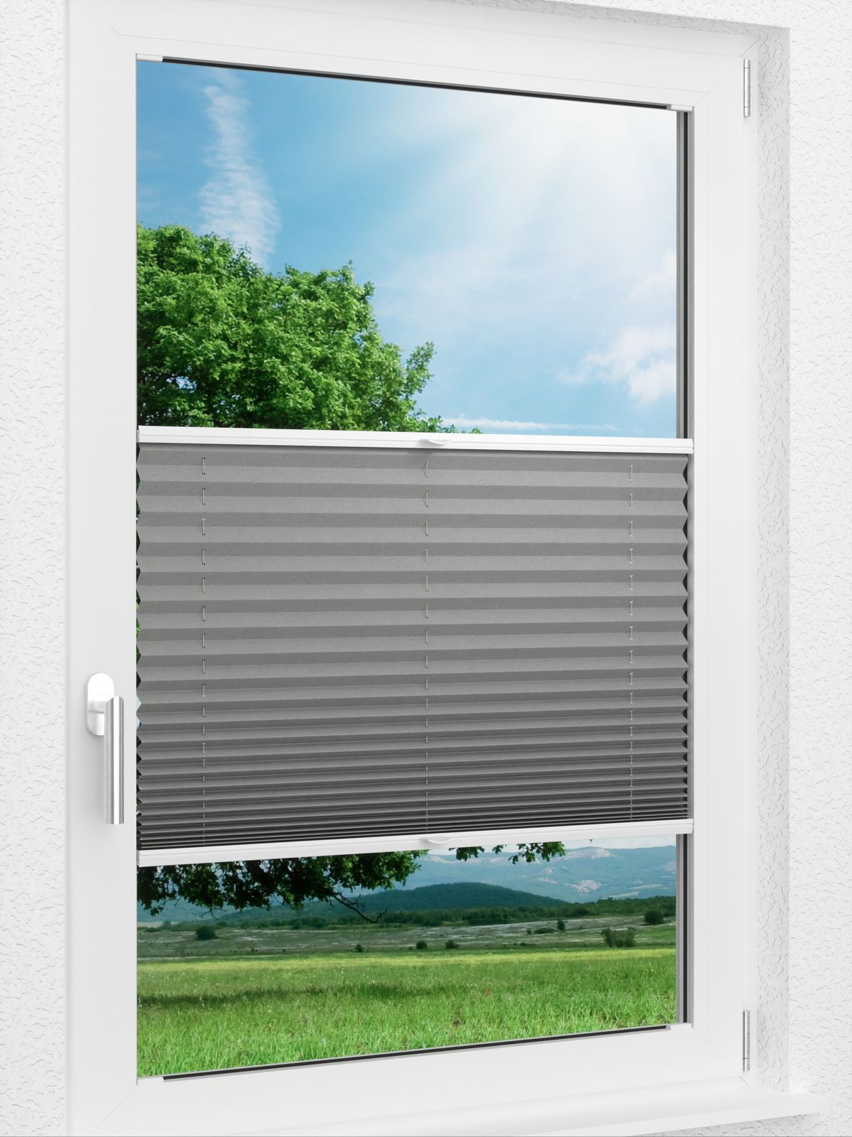 Stoff Plissee Ma&szlig;anfertigung LYSEL HOME Plissee 136A Crush Pearl