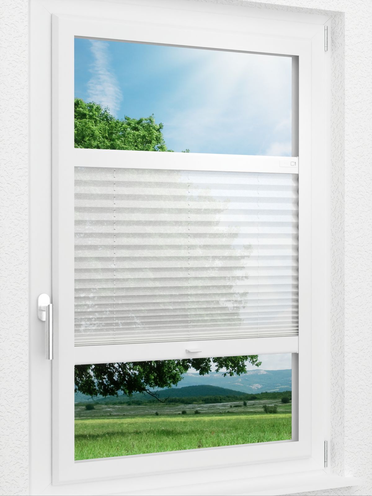 Stoff Plissee Ma&szlig;anfertigung LYSEL HOME Plissee 118A Nero Smart Frame