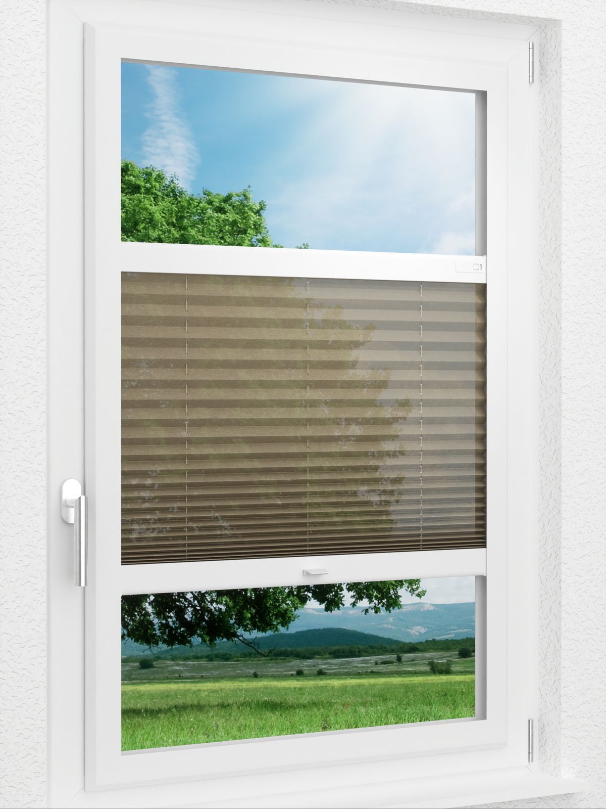 Stoff Plissee Ma&szlig;anfertigung LYSEL HOME Plissee 111A Nero Smart Frame