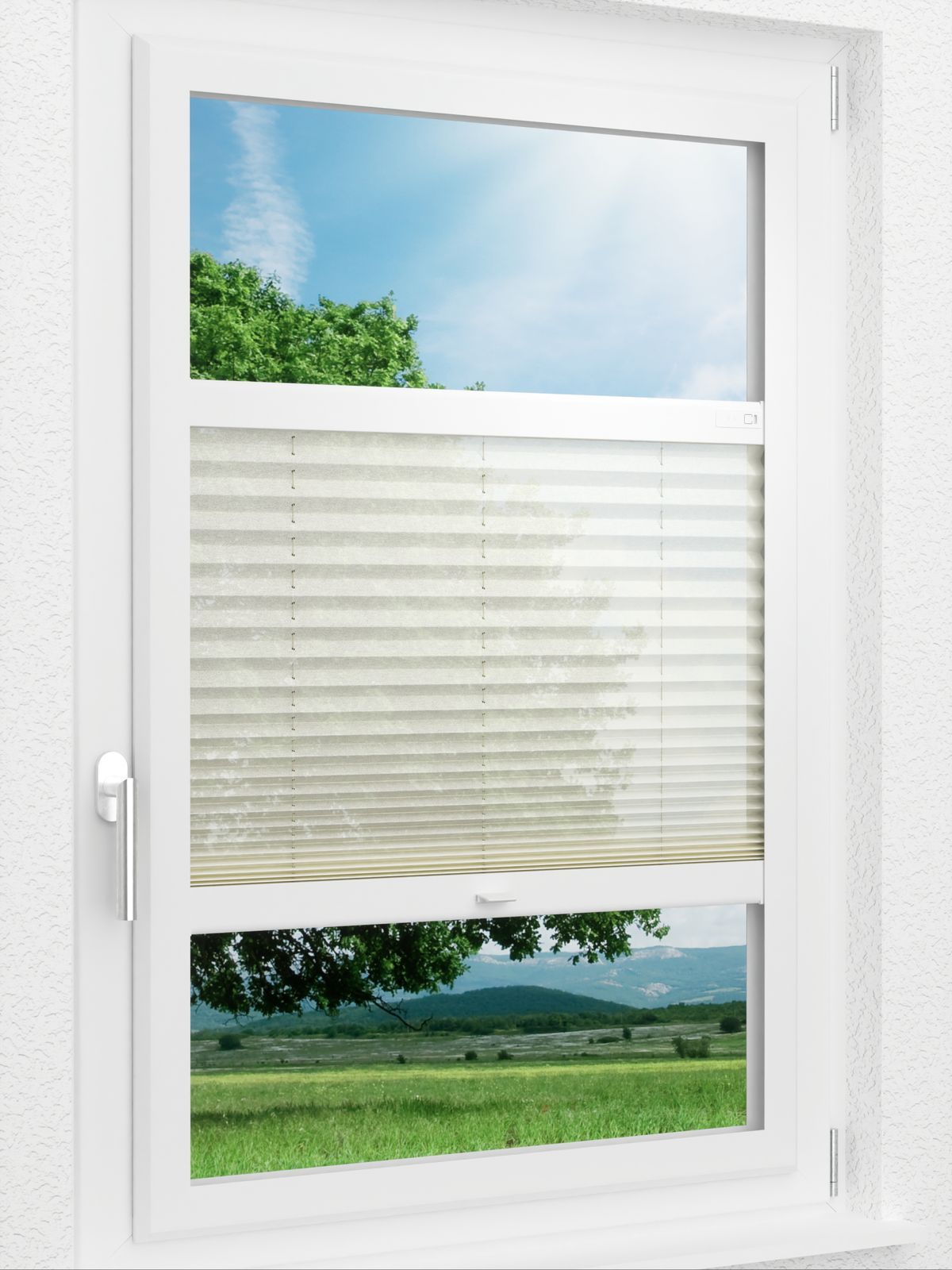 Stoff Plissee Ma&szlig;anfertigung LYSEL HOME Plissee 232A Nero Smart Frame