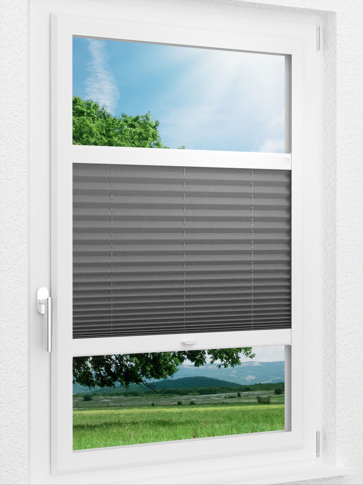 Stoff Plissee Ma&szlig;anfertigung LYSEL HOME Plissee 302A Dorswin Smart Frame