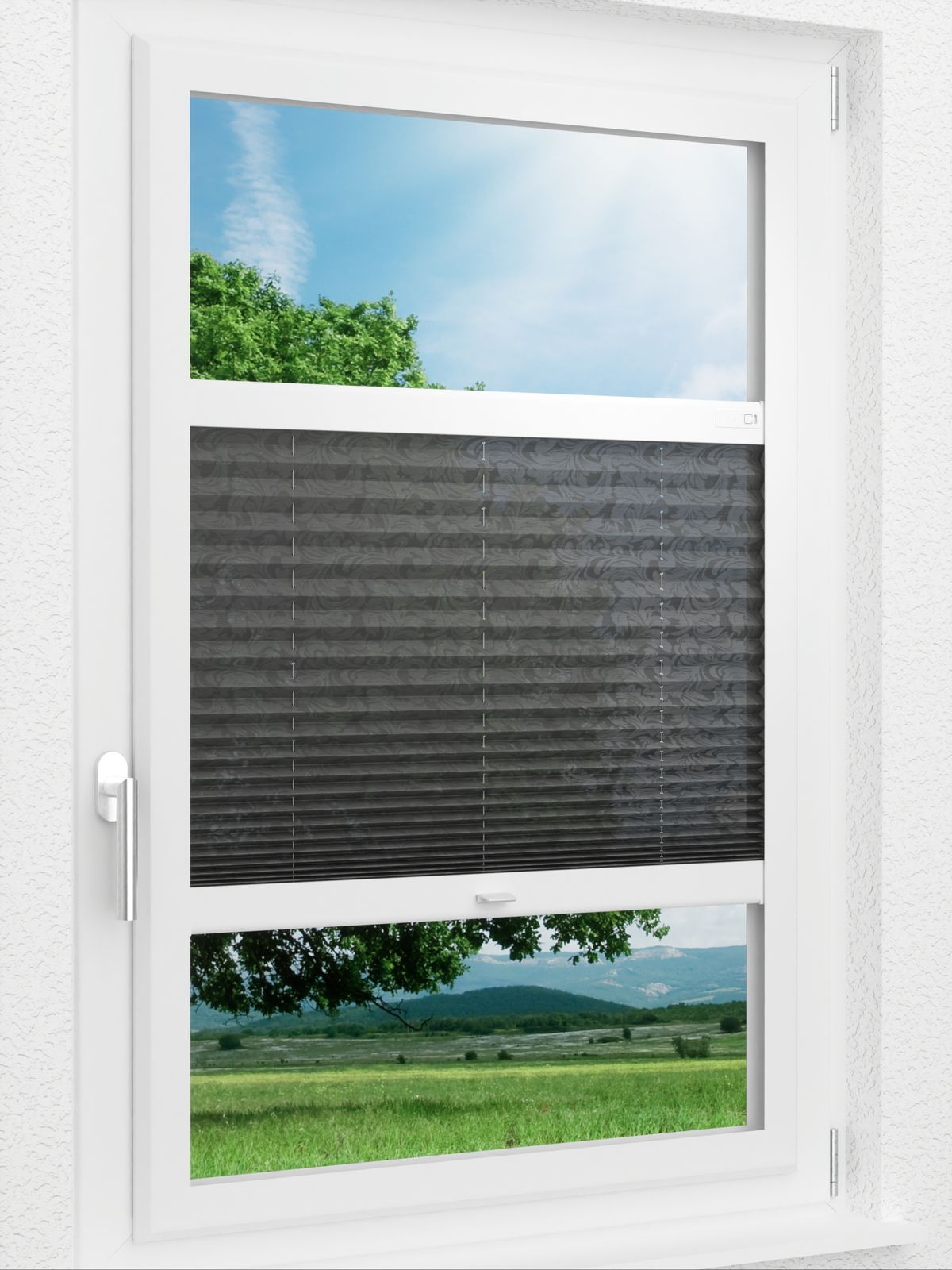Stoff Plissee Ma&szlig;anfertigung LYSEL HOME Plissee 431A Baku Smart Frame