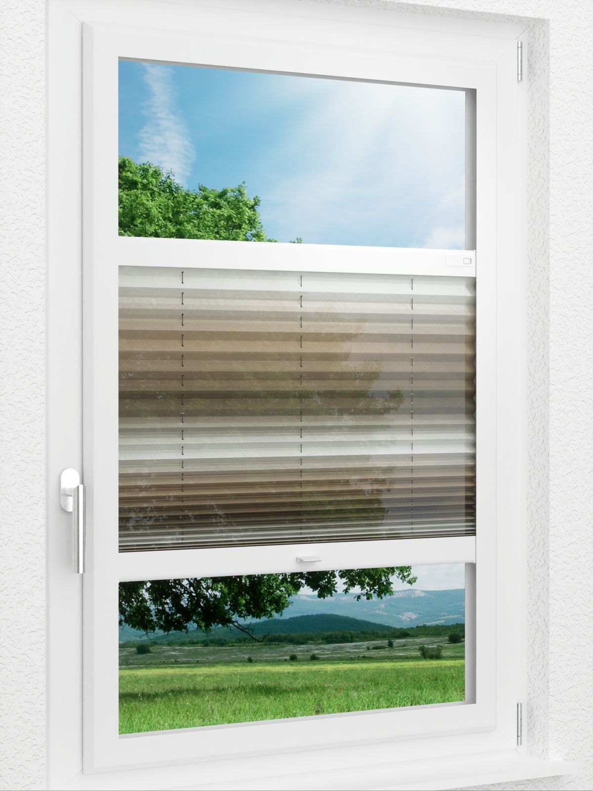 Stoff Plissee Ma&szlig;anfertigung LYSEL HOME Plissee 335A Mutato Smart Frame