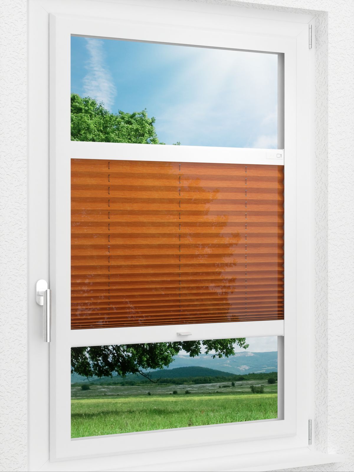 Stoff Plissee Ma&szlig;anfertigung LYSEL HOME Plissee 415A Vesta Smart Frame