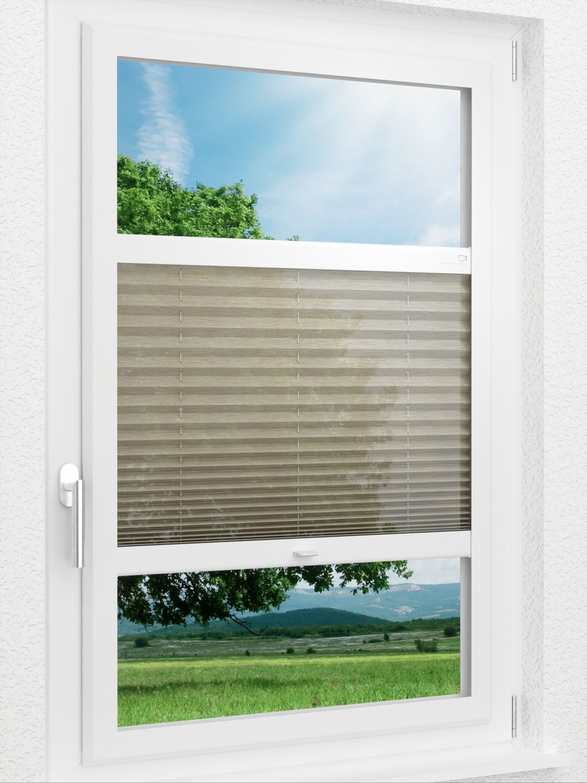 Stoff Plissee Ma&szlig;anfertigung LYSEL HOME Plissee 434A Vesta Smart Frame