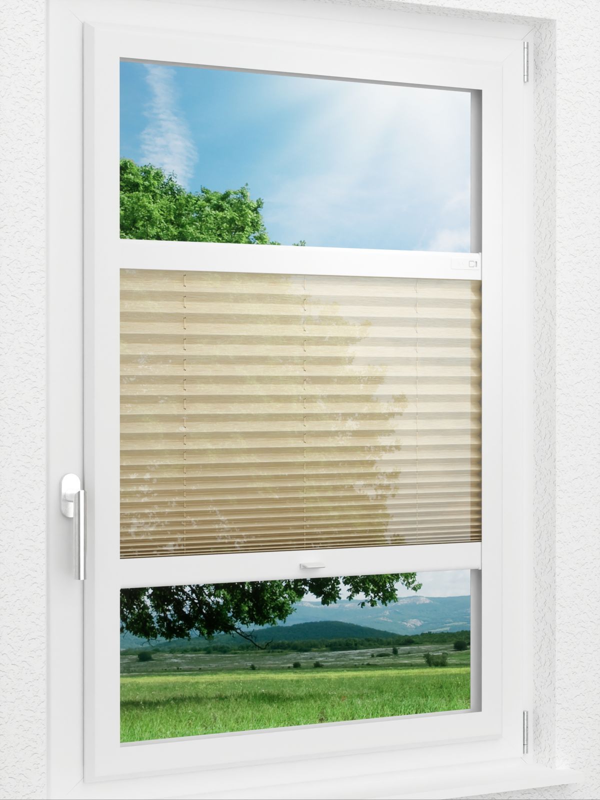 Stoff Plissee Ma&szlig;anfertigung LYSEL HOME Plissee 319A Vesta Smart Frame