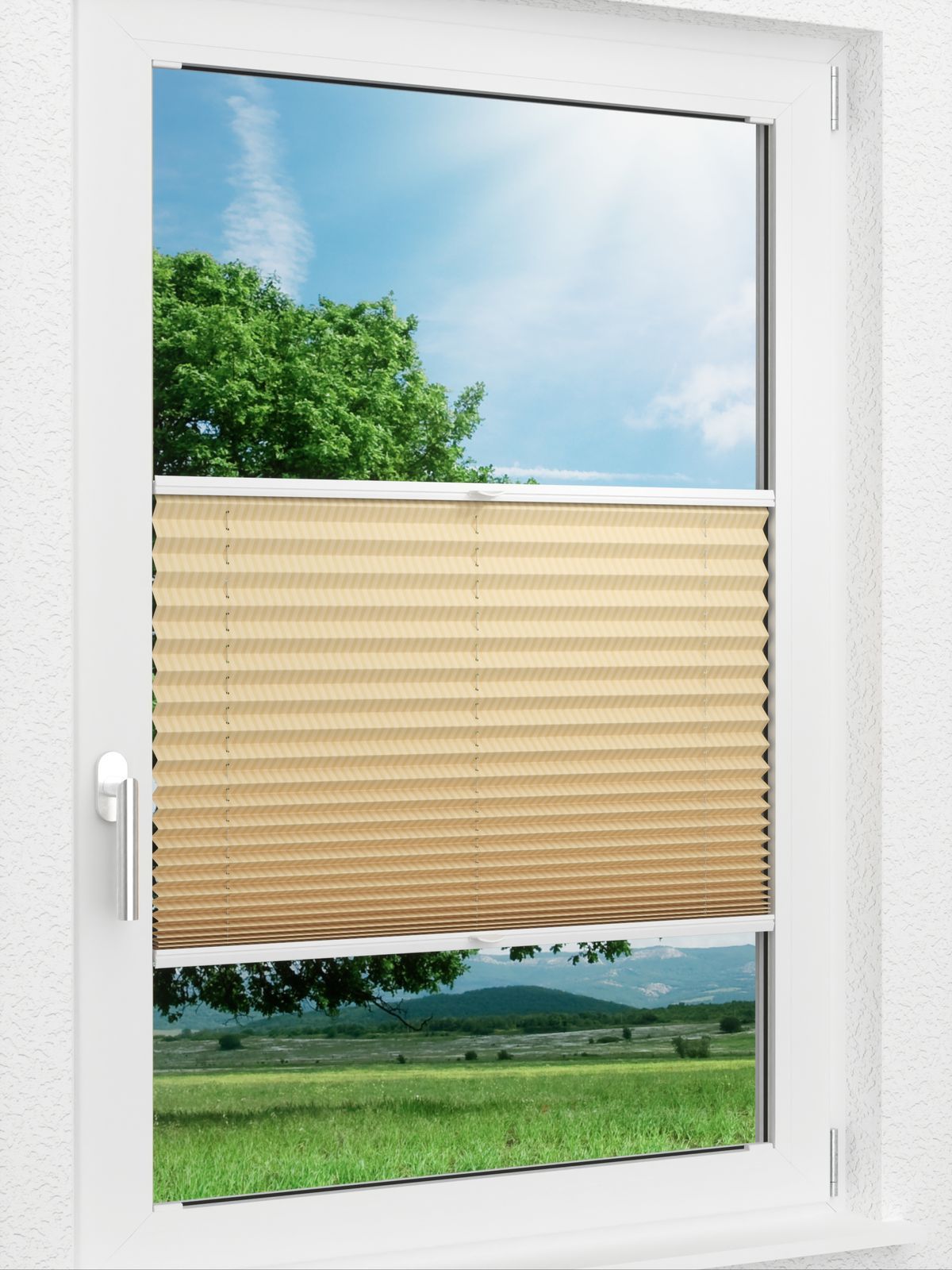 Stoff Plissee Ma&szlig;anfertigung LYSEL HOME Plissee 414A Satin Stripes