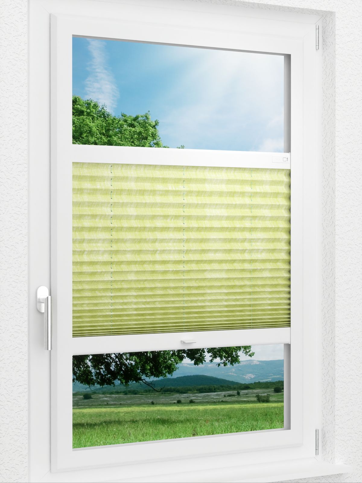 Stoff Plissee Ma&szlig;anfertigung LYSEL HOME Plissee 417A Athena Smart Frame