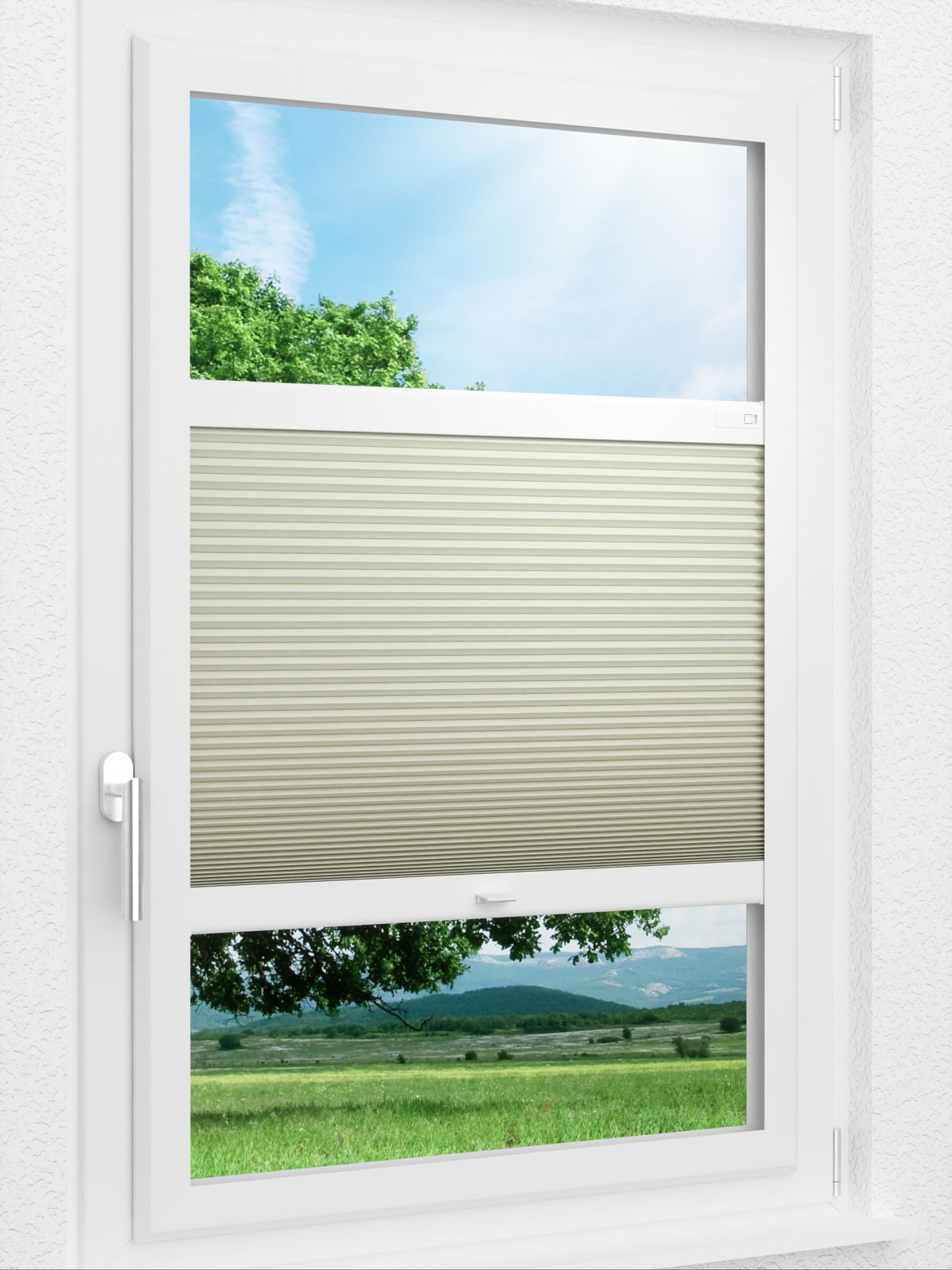 Stoff Plissee Ma&szlig;anfertigung LYSEL HOME  Wabe 315A Jeddah BO Smart Frame