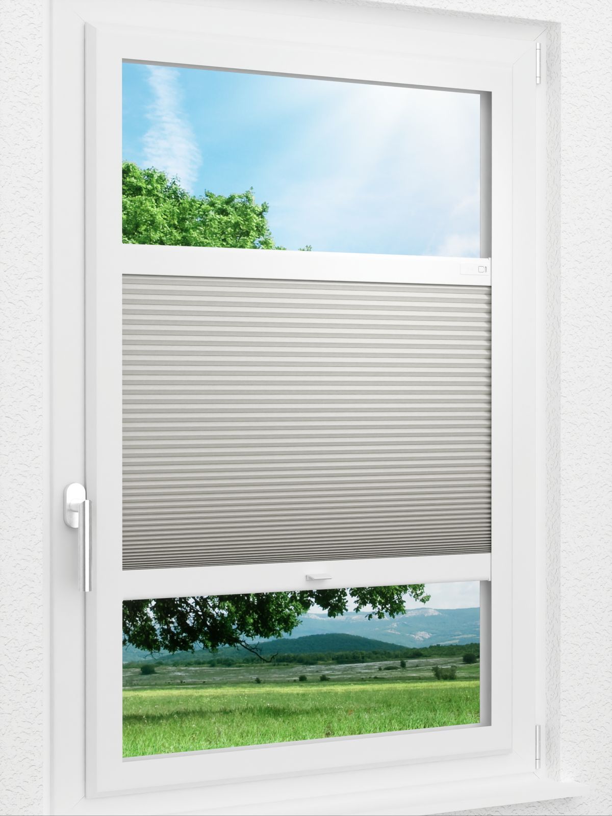 Stoff Plissee Ma&szlig;anfertigung LYSEL HOME Wabe 019A Ampal Smart Frame