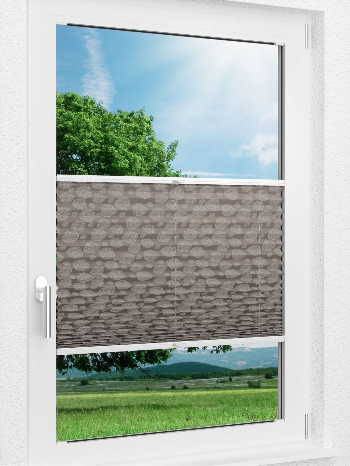 Stoff Plissee Ma&szlig;anfertigung LYSEL HOME Plissee 411A Ceto Soft