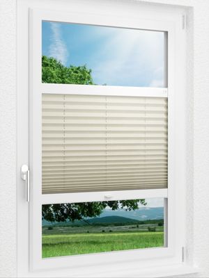 LYSEL HOME Plissee 125A Krepp Smart Frame Fensteransicht