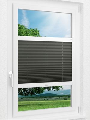 LYSEL HOME Plissee 211A Krepp Pearl Smart Frame Fensteransicht