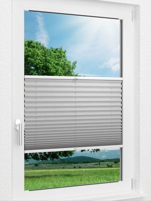 LYSEL HOME Plissee 239A Crush Pearl Fensteransicht
