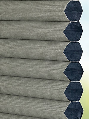 Stoff Plissee Ma&szlig;anfertigung Hexagon Dark fine velor 20.412